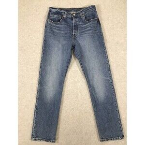 Levi's 501 Jeans Mens 30x30 (Fits 30x28.5) Button Fly Med Wash Straight Western